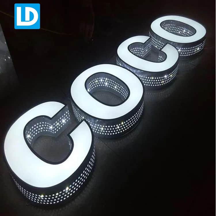 Channel Letter Sign  Stainless Steel Sidelit LED Letters - Lindo Sign