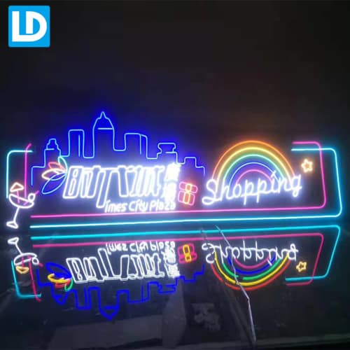 Plastic Neon Sign LED Illuminated Light in Acrylic Board