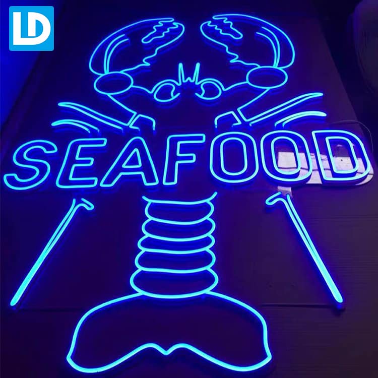 Restaurant Illuminated Advertising Decoration LED Neon Sign