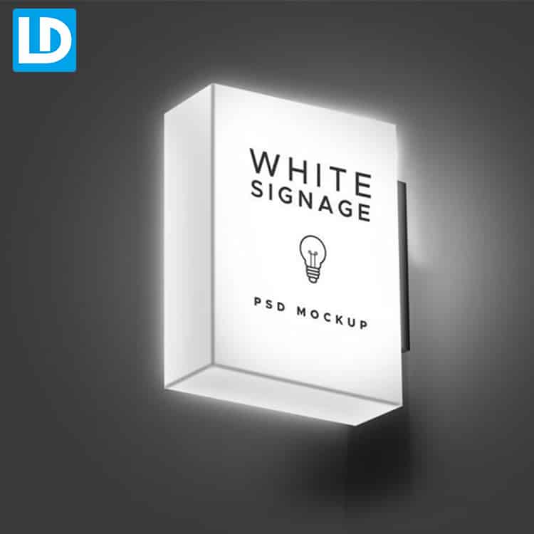 Outdoor LED Illuminated Display Cube Light Box Sign