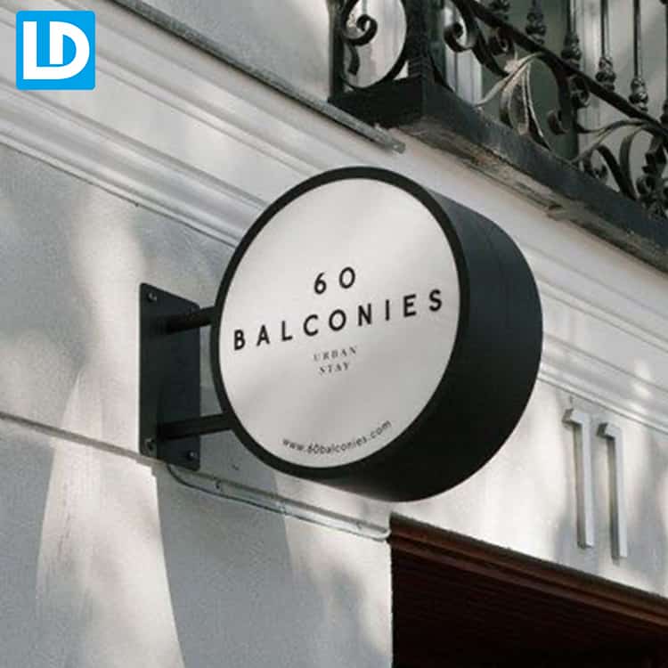 Wholesale Aluminum Round Light Box Signage for Exterior Sign