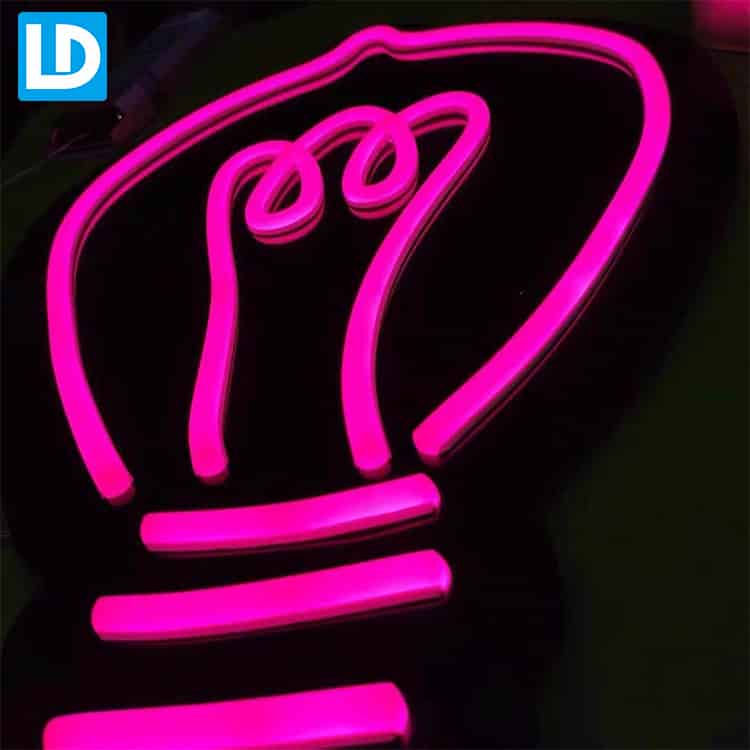 Rose Pink Acrylic Eletric Signage LED Neon