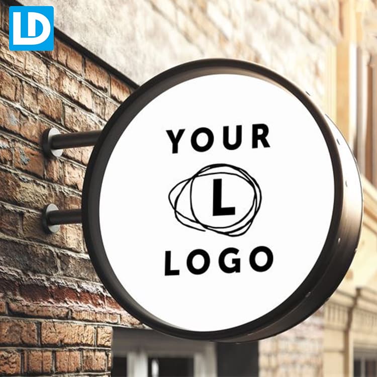 Wall Mount LED Light Box Sign Round Shape for Advertising