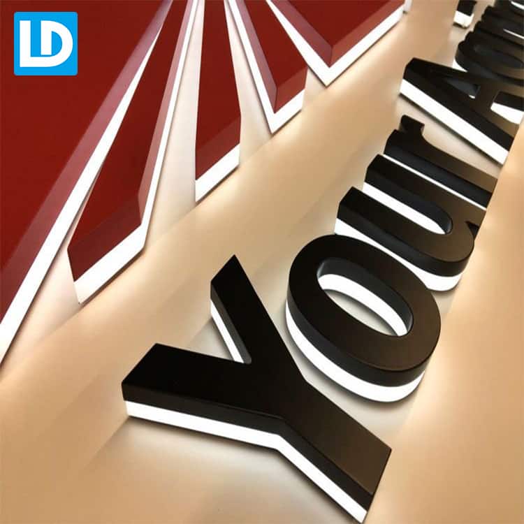 Metal Backlit Letter LED Illuminated Sign for advertising