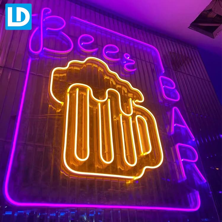 LED Beer Flex Neon Signage for Bae Decor Advertising