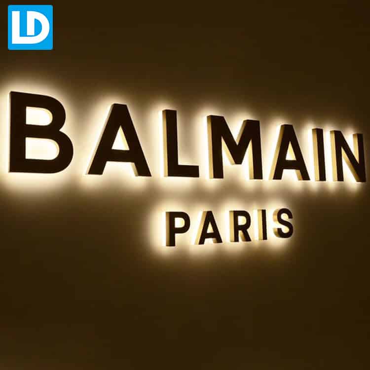 LED Illuminated Sign Metal Backlit Letter for advertising