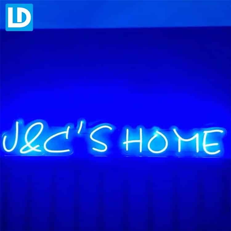 Blue Color Neon Letters Signage Wall Mount Acrylic Lit up Board