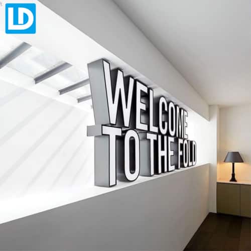 Stainless Steel Metal Sign Outdoor Light Up Letter