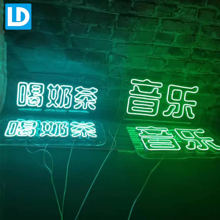 Illuminated Plastic Flex Neon Letter Sign LED Electri Display Sign