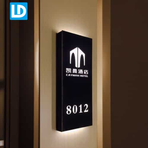 Number Light Box LED Illuminated Wayfinding Door Sign