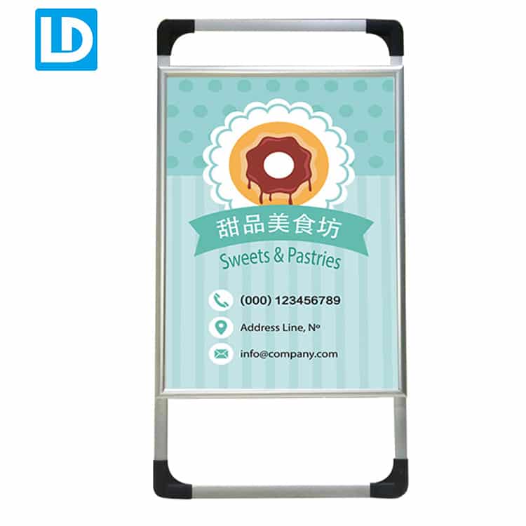 Sidewalk Sign Outdoor Non-illuminated Poster A Frame Stand