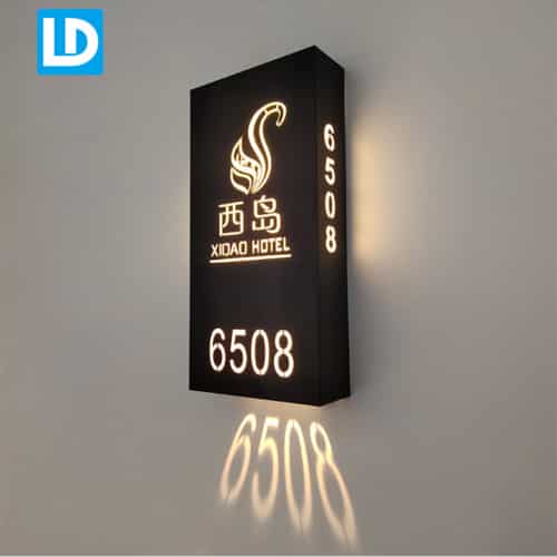 LED Room Sign Wall Projective Number Light Box