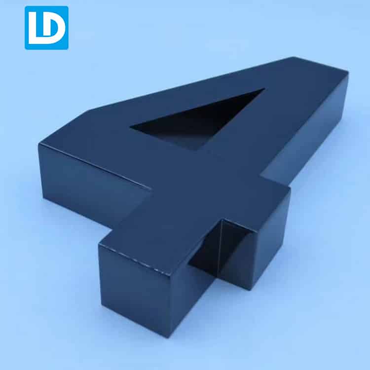 Titanium Black Mirror View Stainless Steel Metal Dimensional 3D Letters Signage Numbers