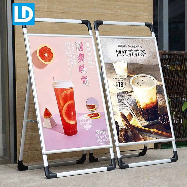 Single Side Aluminum Poster Stand with Snap Open Edge