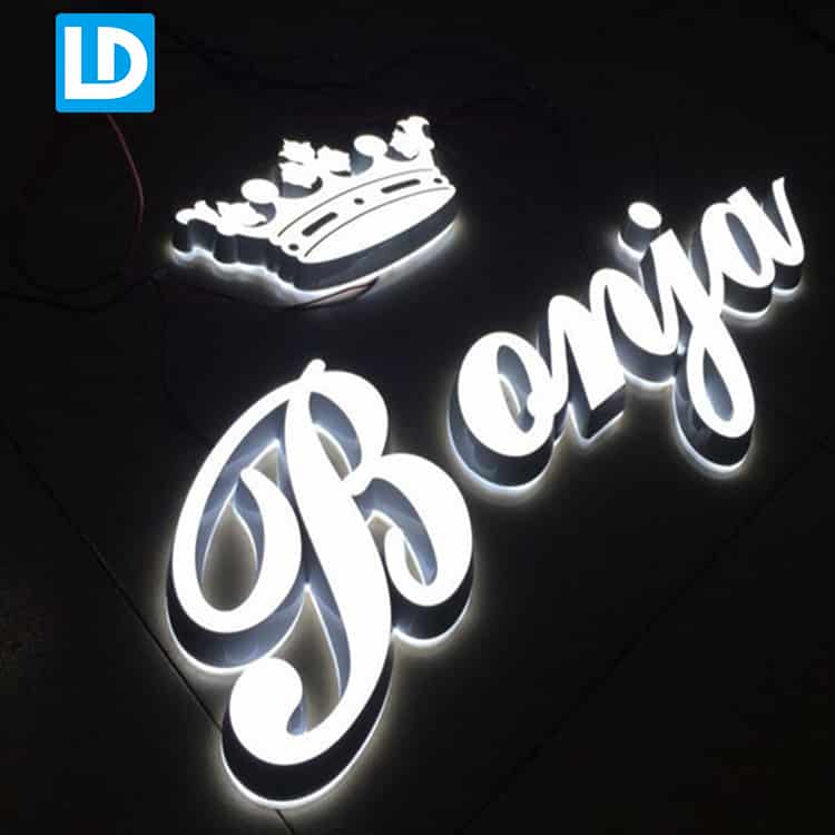 LED Acrylic Letter Signs Exterior Illuminated Lighting Display