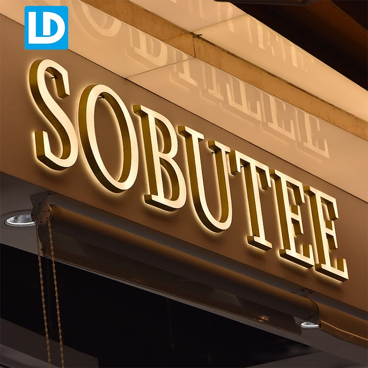 LED Acrylic Letter Signs Exterior Illuminated Lighting Display