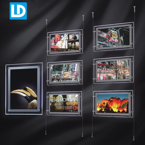 Hanging Crystal Light Box LED Display Sign for Interior