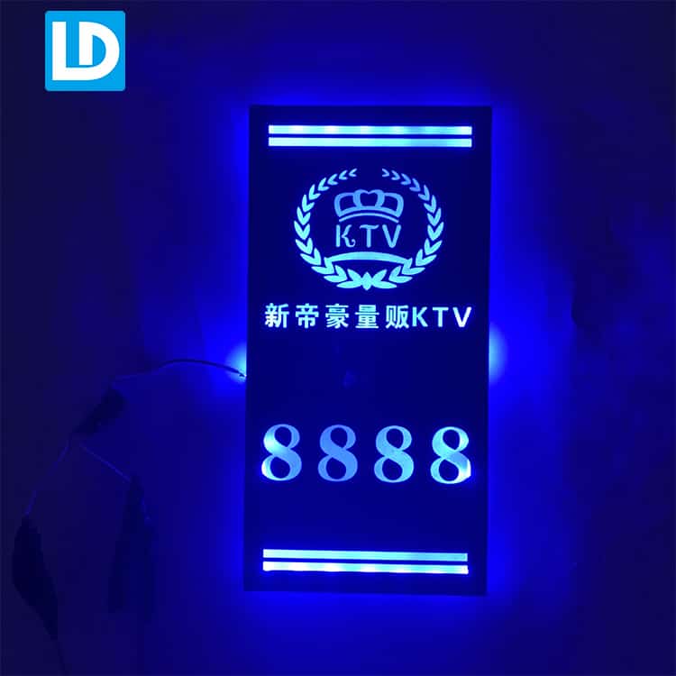 LED Hotel Sign Wall Mount Illuminated Number Plaque