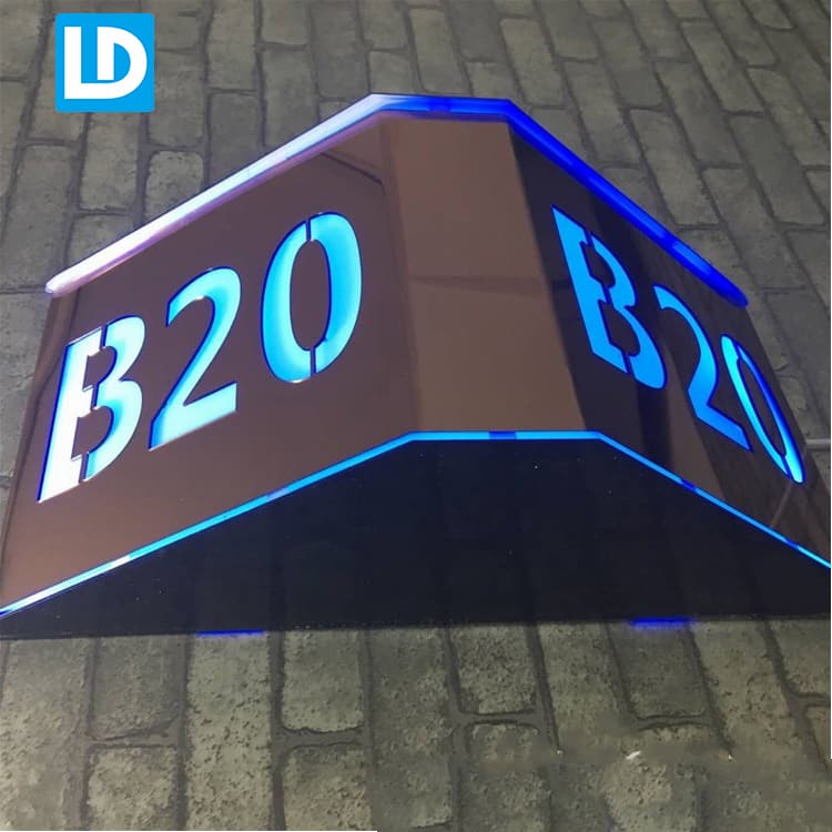 LED Number Signage Illuminated Custom Modern Sign