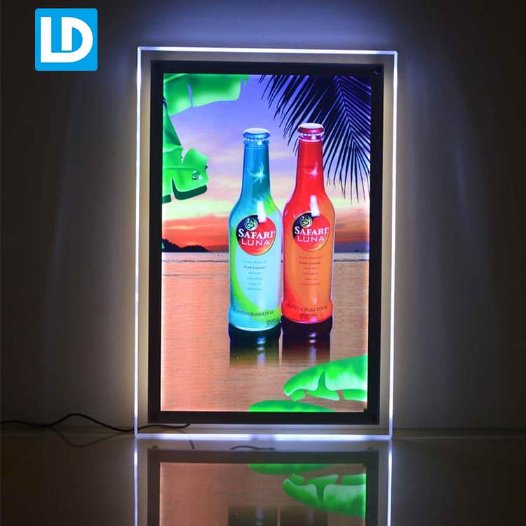 Wall Mount Menu LED Display Sign Backlit Crystal Light Box
