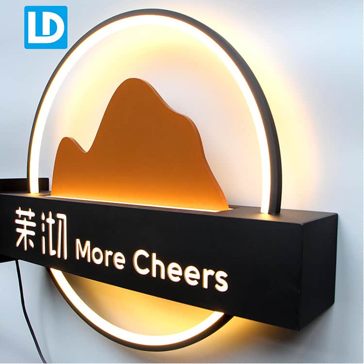 Custom LED Sign Wall Mount Illuminated Metal Room Plaque