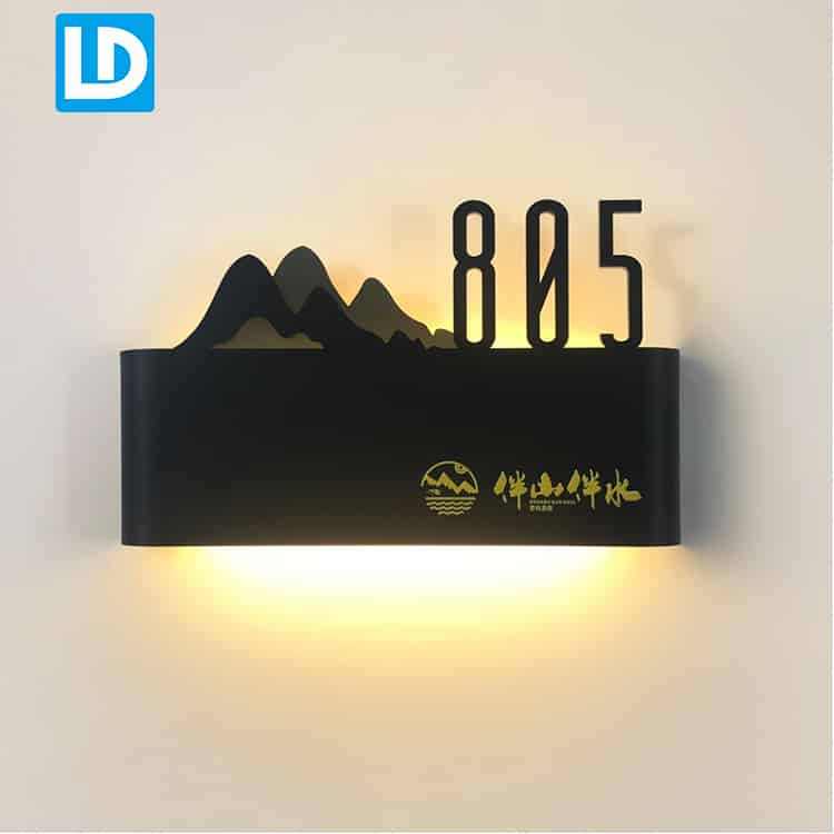 Metal LED Sign Illuminated Indoor Wall Wayfinding