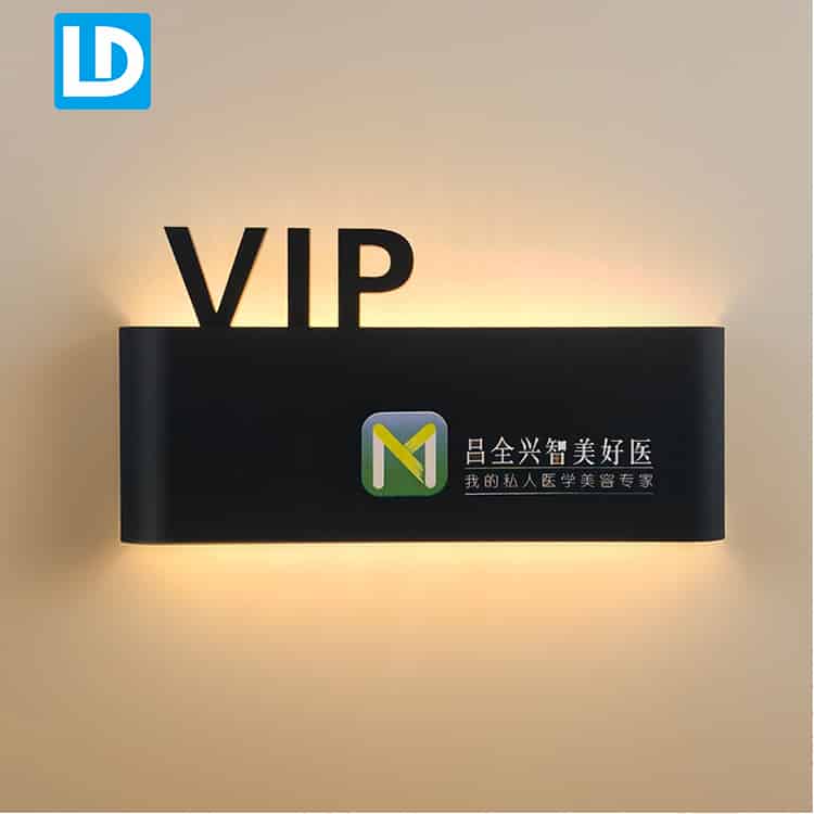 Metal LED Sign Illuminated Indoor Wall Wayfinding