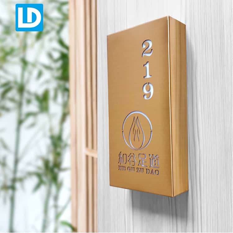 Electroplate led Sign Custom Metal Number Signage