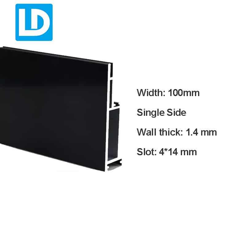 Black SEG Sign Extrusion Single Side for Fabric Light Box