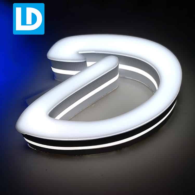 3D White Acrulic Push Through Led Channel Letter for Business