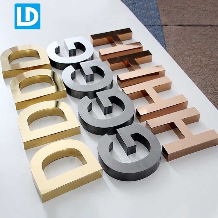 Raised Metal Letters 3D Stainless Steel Signage & Logo