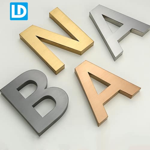 3D Metal Letter Custom Stainless Steel Non-illuminated Signs