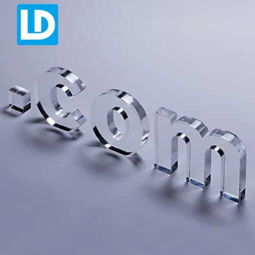 Cut Acrylic Letter Crystal Non-illuminated Sign for Advertising