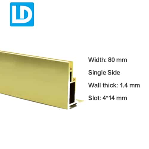 SEG Extrusion Gold Aluminum Profile for Fabric Light Box
