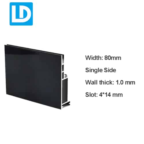 Black SEG Extrusion Aluminum Profile Frame for Light Box