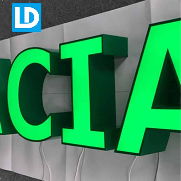 Green LED Channel Letter Translucent Signs