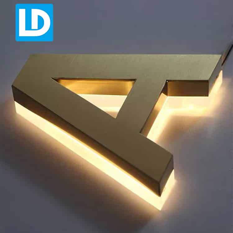 Backlit Stainless Steel Letters Custom Office Signs
