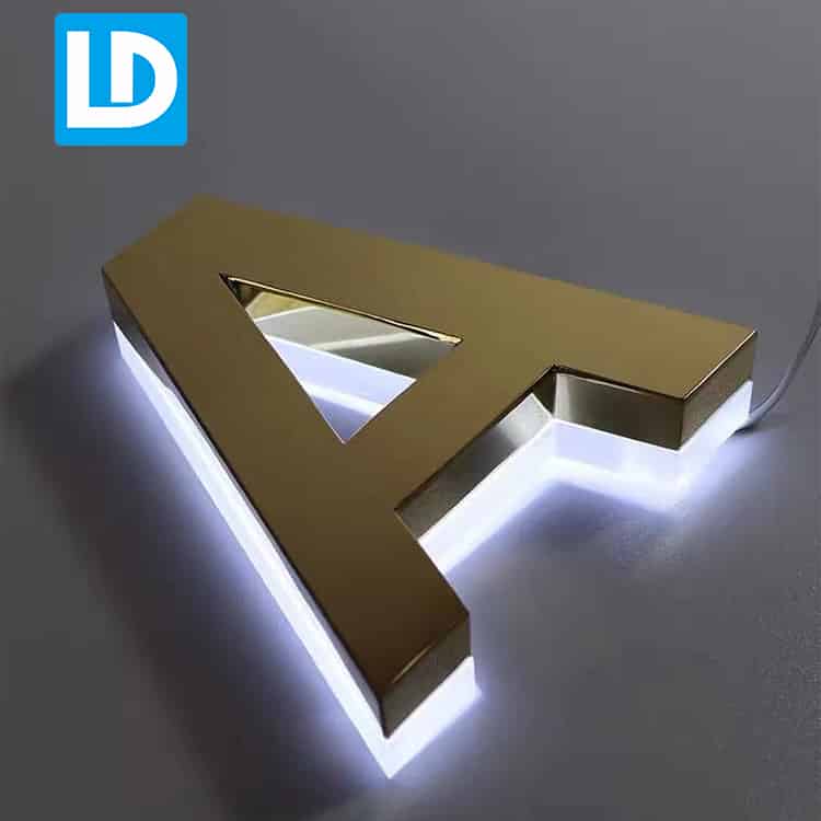 Backlit Acrylic Letters Stainless Steel 3D Signage • Lindo Signage