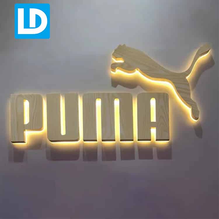 Reverse Lit Channel Letter Custom LED Logo Sign