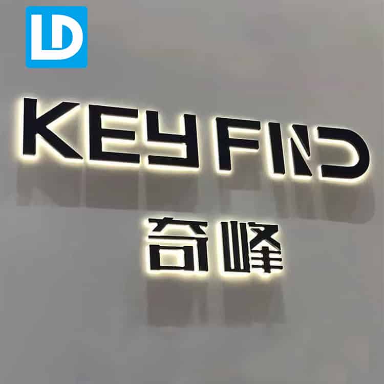 Backlit Logo Sign Interior 3D Metal Lettering