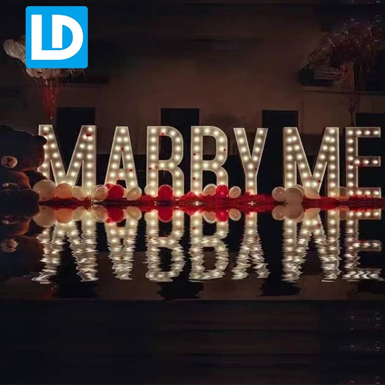 Light Up Love Letters Sign Marry ME Marquee Letter