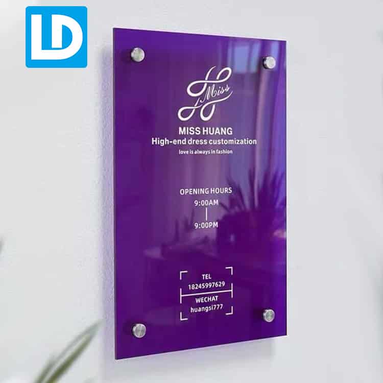 Purple Signs Interior Custom Signage Custom Print Plaque