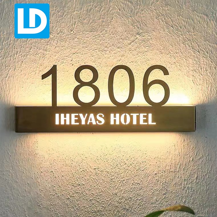 Illuminated Number Signs Hotel Backlit Signage