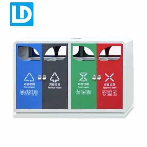 4 Compartment Recycling Bin Manufacturer