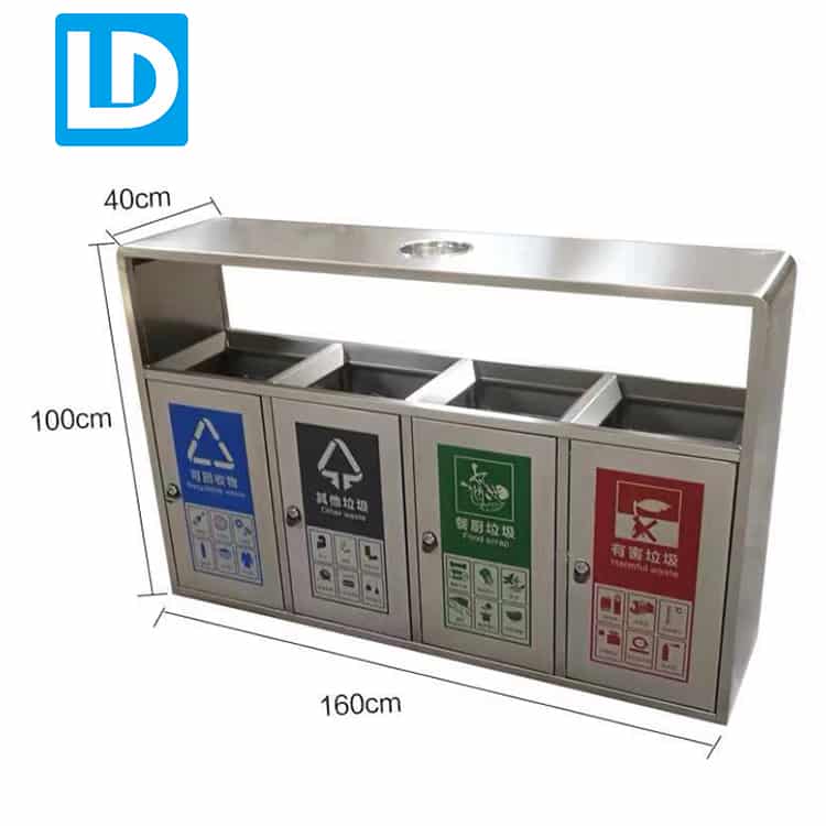 Trash Receptacles for Parks Custom Metal Waste Bin