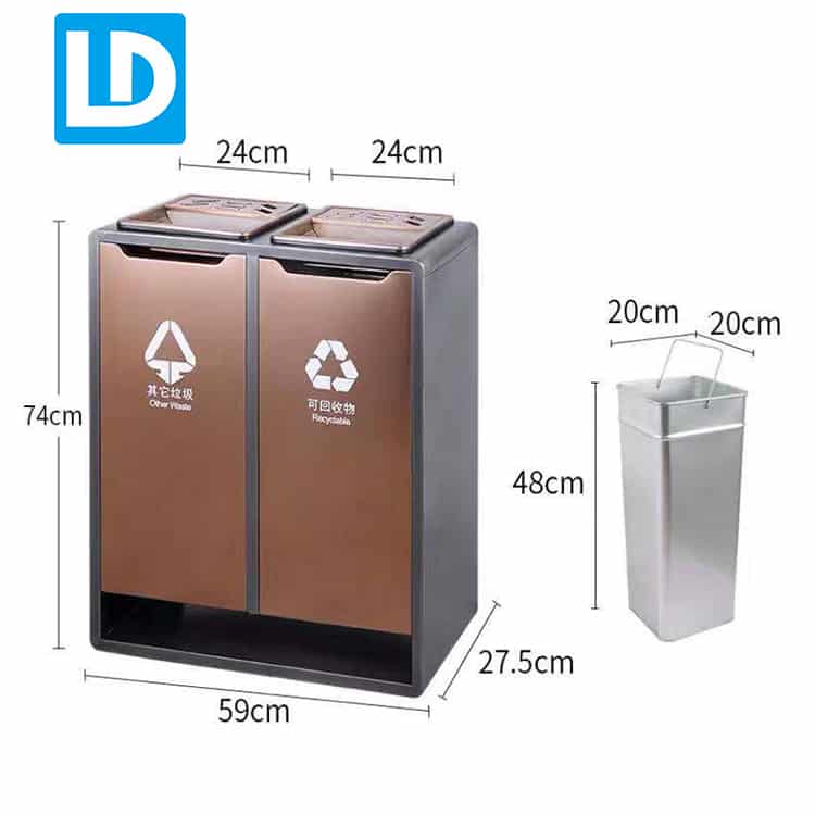 High Qulity Stainless Steel School Trash Cans