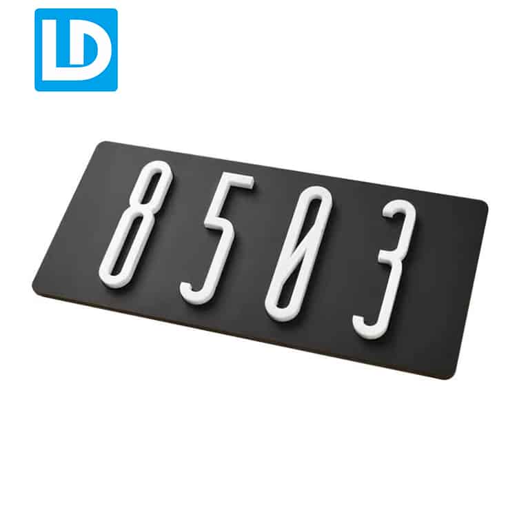 Black House Numbers | Personalized Number Plate