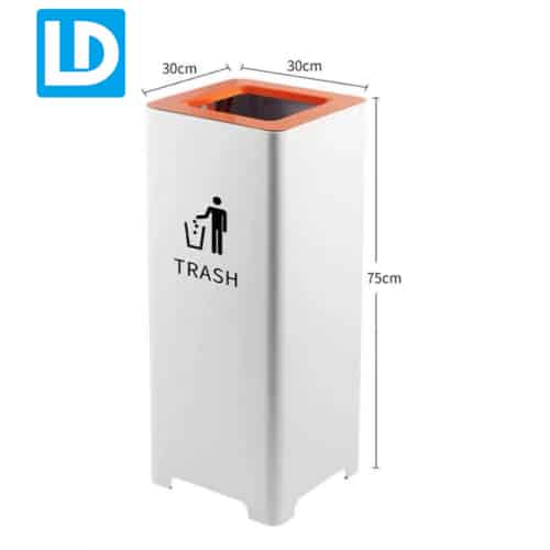 Square Trash Can Stainless Steel Trash Bins