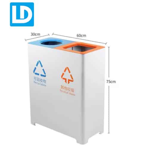 Recycle Waste Bin Double Compartment Waste Can