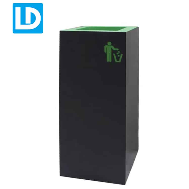 Black and Green Indoor School 25L Waste Bins